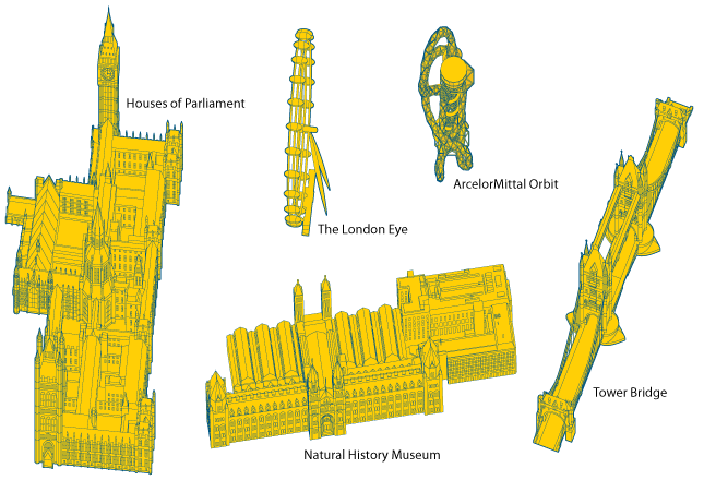 3D buildings from Legible London